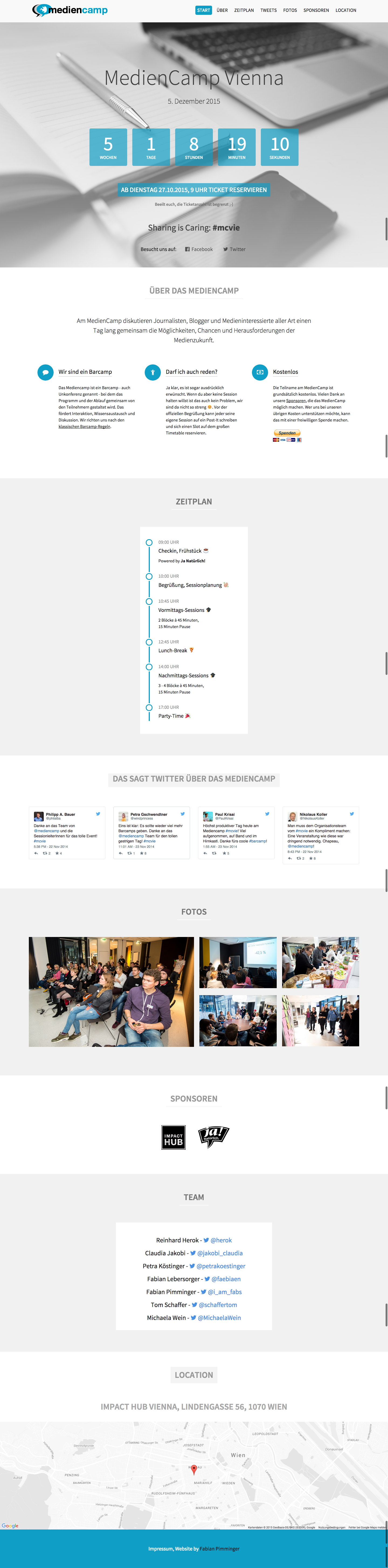 Mediencamp 2015 Website